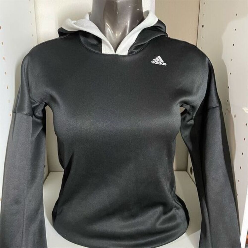 Adidas Women's Black Hooded Pullover Hoodie
